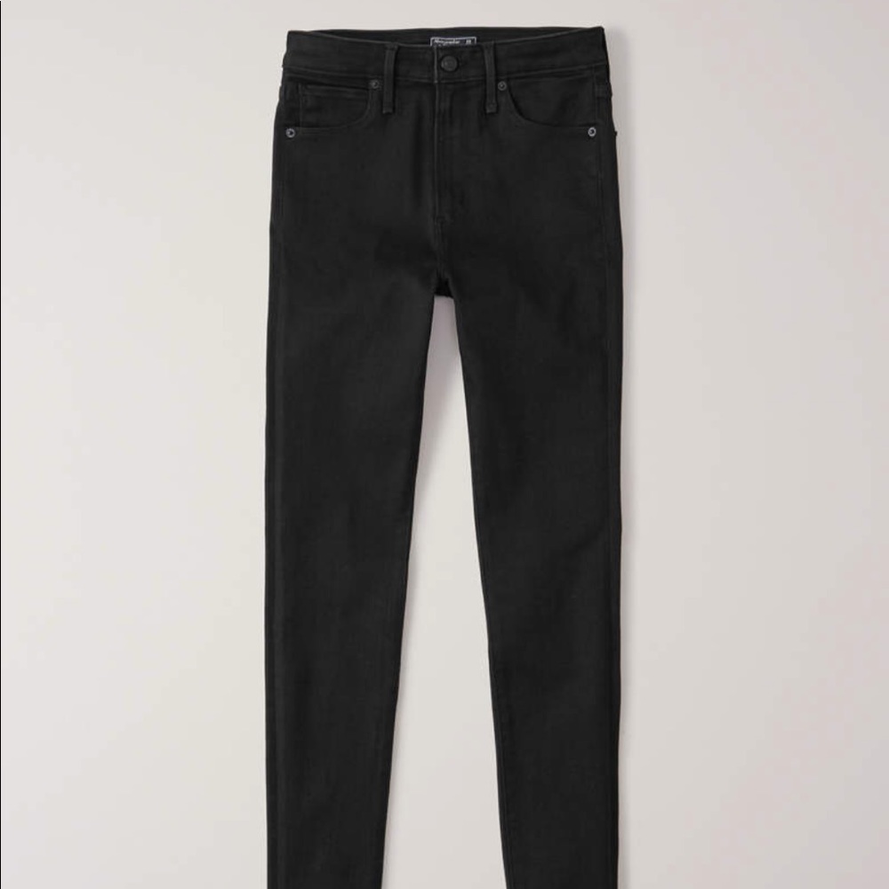 black high rise super skinny jeans